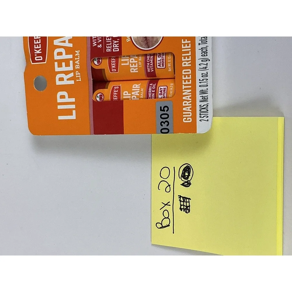 O'Keeffe's Lip Repair Lip‎ Balm Cherry Oil 2-Pack 0.15 oz Each New